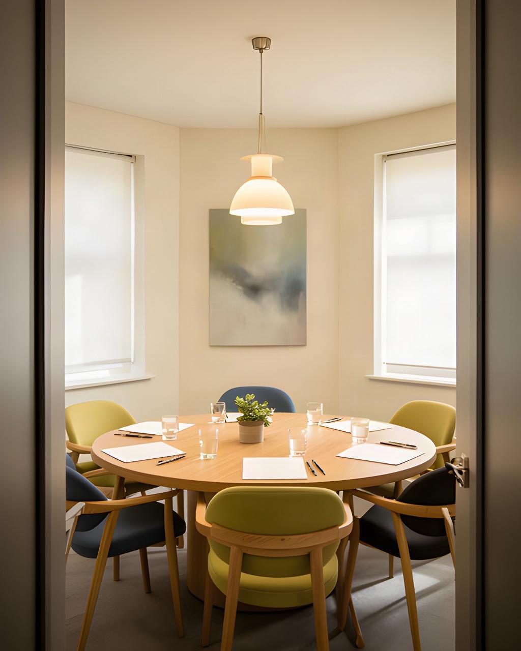Private office meeting room prepared for a confidential executive search briefing in South Dublin